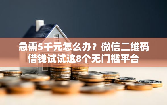 急需5千元怎么办？微信二维码借钱试试这8个无门槛平台
