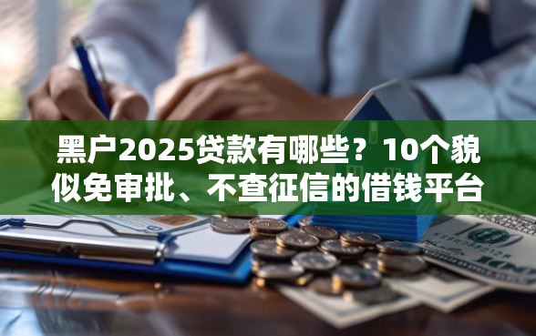 黑户2025贷款有哪些？10个貌似免审批、不查征信的借钱平台合集
