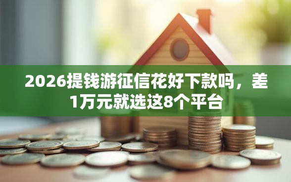 2026提钱游征信花好下款吗，差1万元就选这8个平台