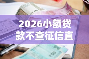 2026小额贷款不查征信直接到账，差20000元就选这5个平台