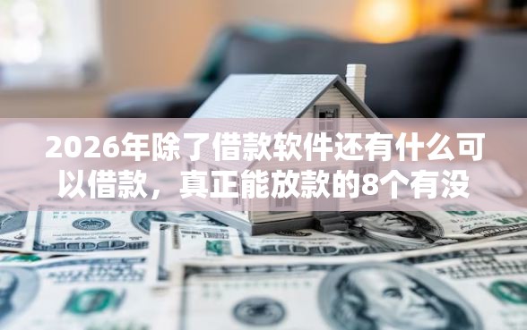 2026年除了借款软件还有什么可以借款，真正能放款的8个有没有不看征信的贷款平台推荐