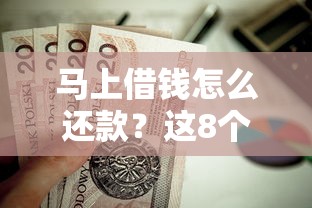 马上借钱怎么还款？这8个17岁能贷款的平台值得一试
