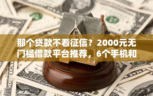 那个贷款不看征信？2000元无门槛借款平台推荐，6个手机和身份证快速借钱口子盘点