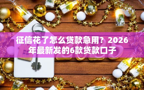 征信花了怎么贷款急用？2026年最新发的6款贷款口子