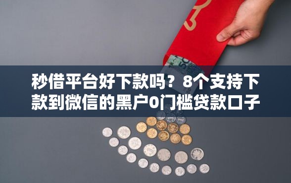 秒借平台好下款吗？8个支持下款到微信的黑户0门槛贷款口子