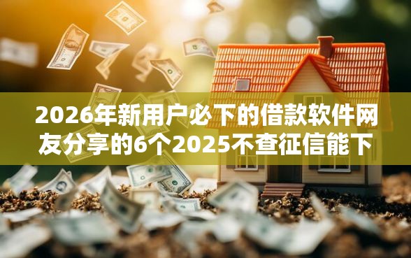 2026年新用户必下的借款软件网友分享的6个2025不查征信能下款的平台我觉得不错！