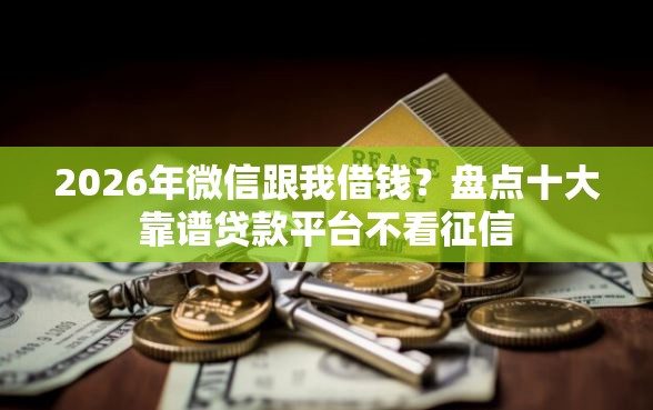 2026年微信跟我借钱？盘点十大靠谱贷款平台不看征信