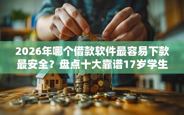 2026年哪个借款软件最容易下款最安全？盘点十大靠谱17岁学生贷款平台