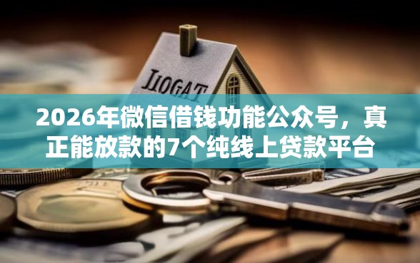 2026年微信借钱功能公众号，真正能放款的7个纯线上贷款平台推荐