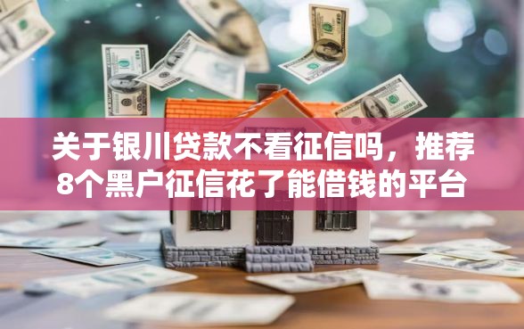 关于银川贷款不看征信吗，推荐8个黑户征信花了能借钱的平台给你