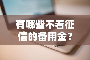 有哪些不看征信的备用金？十大不看征信查询的平台推荐