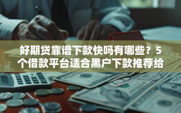 好期贷靠谱下款快吗有哪些？5个借款平台适合黑户下款推荐给你