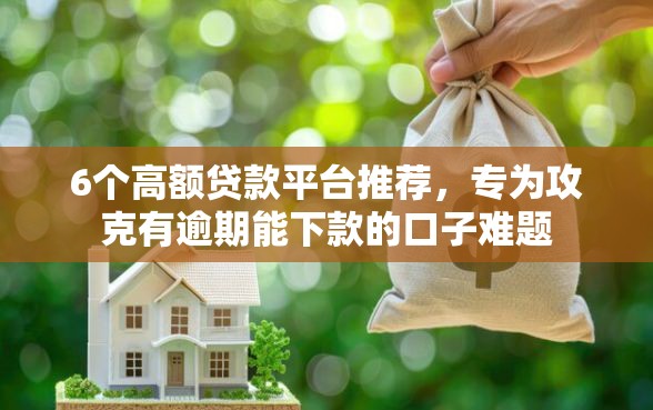 6个高额贷款平台推荐，专为攻克有逾期能下款的口子难题