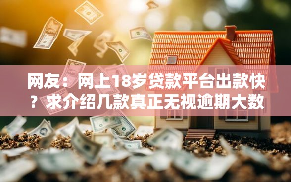 网友：网上18岁贷款平台出款快？求介绍几款真正无视逾期大数据的网贷软件