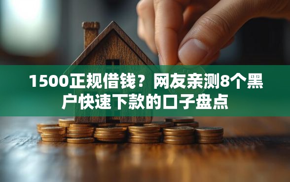1500正规借钱？网友亲测8个黑户快速下款的口子盘点