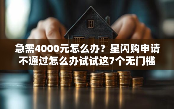 急需4000元怎么办？星闪购申请不通过怎么办试试这7个无门槛平台