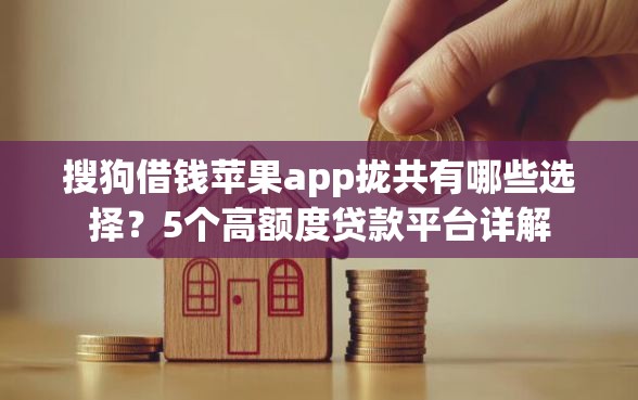 搜狗借钱苹果app拢共有哪些选择？5个高额度贷款平台详解
