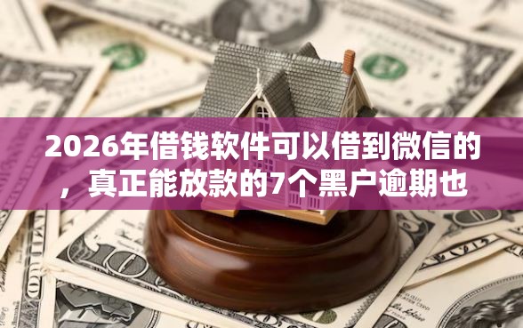 2026年借钱软件可以借到微信的，真正能放款的7个黑户逾期也能下款的网贷推荐