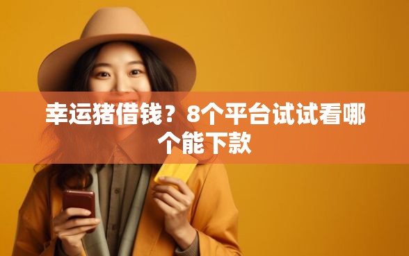 幸运猪借钱？8个平台试试看哪个能下款