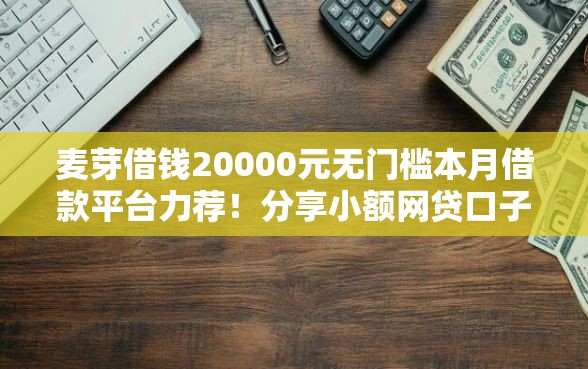 麦芽借钱20000元无门槛本月借款平台力荐！分享小额网贷口子20000元无门槛借款
