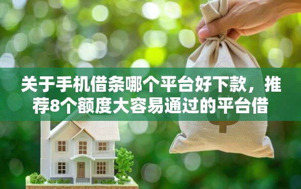 关于手机借条哪个平台好下款，推荐8个额度大容易通过的平台借款给你