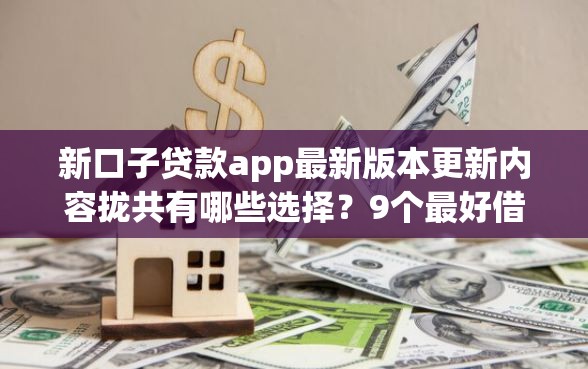 新口子贷款app最新版本更新内容拢共有哪些选择？9个最好借的网贷平台详解