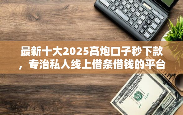 最新十大2025高炮口子秒下款，专治私人线上借条借钱的平台