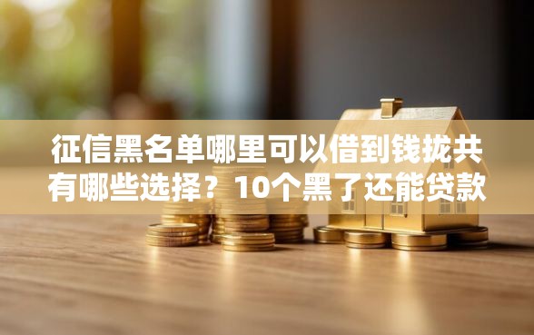 征信黑名单哪里可以借到钱拢共有哪些选择？10个黑了还能贷款平台详解