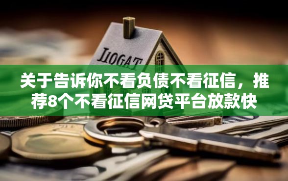 关于告诉你不看负债不看征信，推荐8个不看征信网贷平台放款快的平台给你