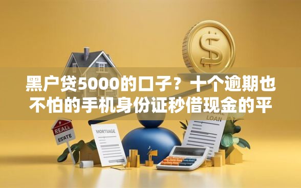 黑户贷5000的口子？十个逾期也不怕的手机身份证秒借现金的平台