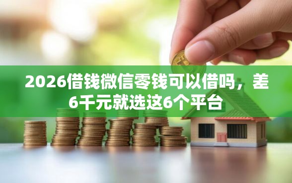 2026借钱微信零钱可以借吗，差6千元就选这6个平台