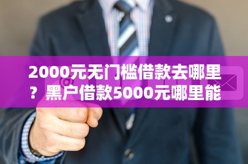 2000元无门槛借款去哪里？黑户借款5000元哪里能秒借看这6个平台
