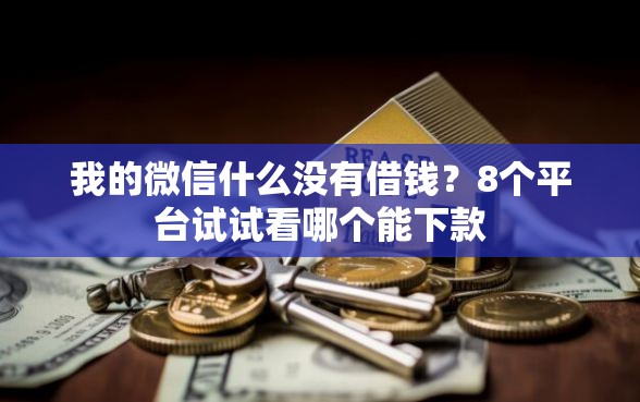 我的微信什么没有借钱？8个平台试试看哪个能下款