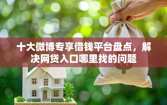 十大微博专享借钱平台盘点，解决网贷入口哪里找的问题