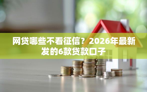 网贷哪些不看征信？2026年最新发的6款贷款口子