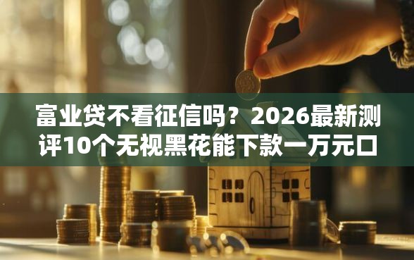 富业贷不看征信吗？2026最新测评10个无视黑花能下款一万元口子