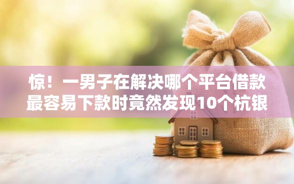 惊！一男子在解决哪个平台借款最容易下款时竟然发现10个杭银消金是什么贷款平台，事后分享了出来
