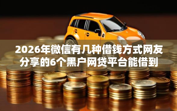 2026年微信有几种借钱方式网友分享的6个黑户网贷平台能借到钱啊急用我觉得不错！