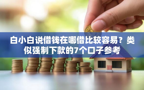 白小白说借钱在哪借比较容易？类似强制下款的7个口子参考