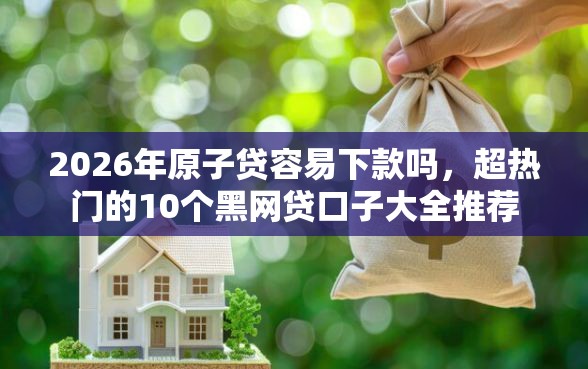 2026年原子贷容易下款吗,超热门的10个黑网贷口子大全推荐 2026年原子贷容易下款吗,超热门的10个黑网贷口子大全推荐