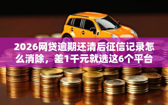 2026网贷逾期还清后征信记录怎么消除，差1千元就选这6个平台