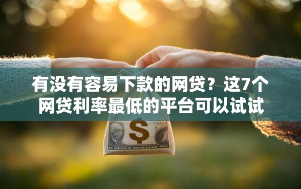 有没有容易下款的网贷？这7个网贷利率最低的平台可以试试