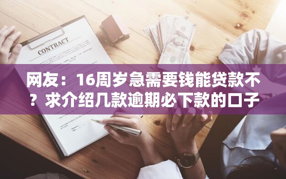 网友：16周岁急需要钱能贷款不？求介绍几款逾期必下款的口子