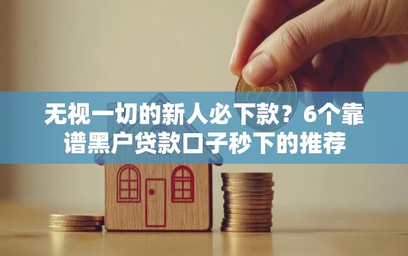 无视一切的新人必下款？6个靠谱黑户贷款口子秒下的推荐