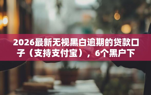 2026最新无视黑白逾期的贷款口子（支持支付宝），6个黑户下钱的口子无私分享