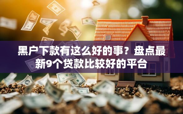 黑户下款有这么好的事？盘点最新9个贷款比较好的平台