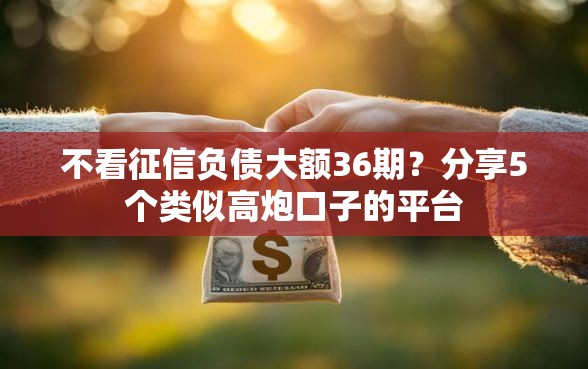 不看征信负债大额36期?分享5个类似高炮口子的平台 不看征信负债大额36期?分享5个类似高炮口子的平台
