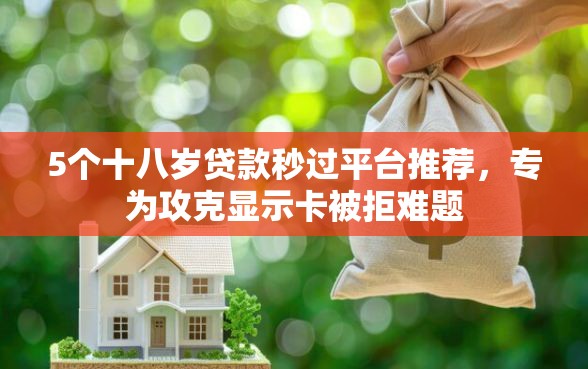 5个十八岁贷款秒过平台推荐，专为攻克显示卡被拒难题
