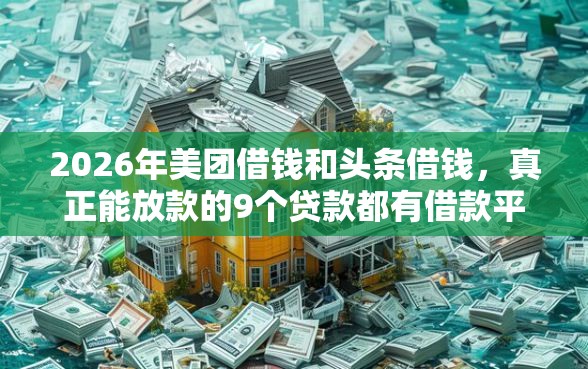 2026年美团借钱和头条借钱，真正能放款的9个贷款都有借款平台推荐