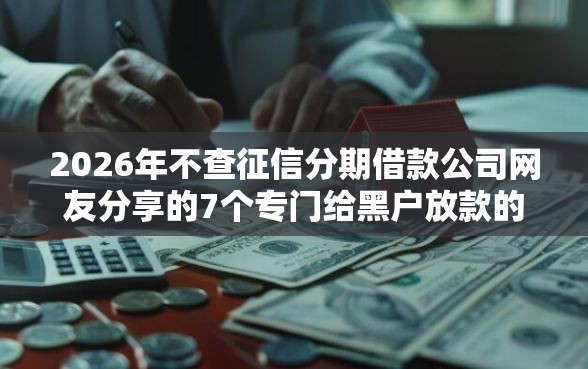 2026年不查征信分期借款公司网友分享的7个专门给黑户放款的平台及征信呆账相关我觉得不错！